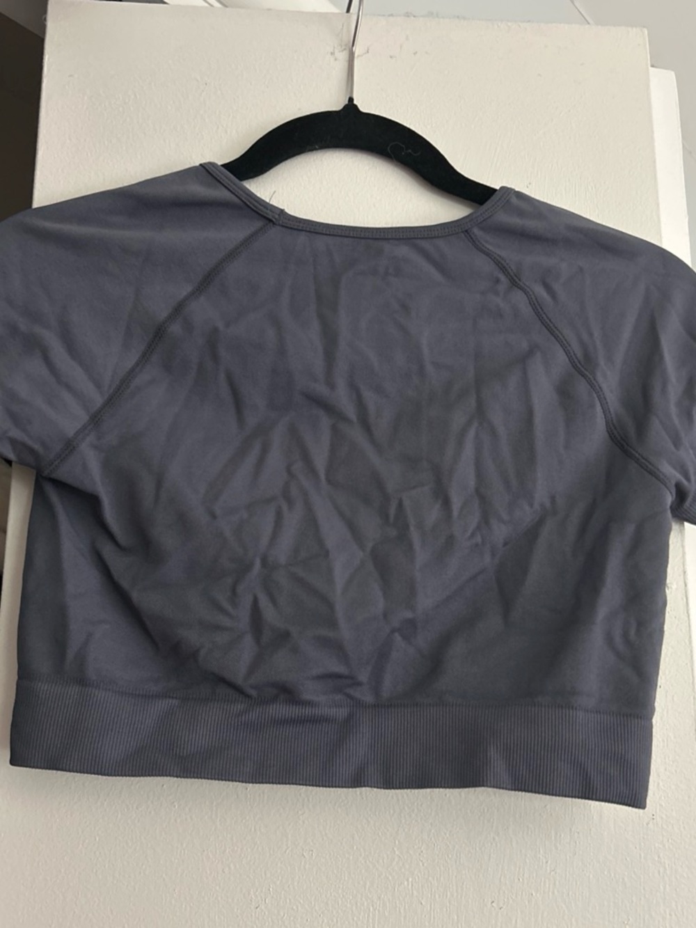 Women's Gray Short Sleeve Active Top